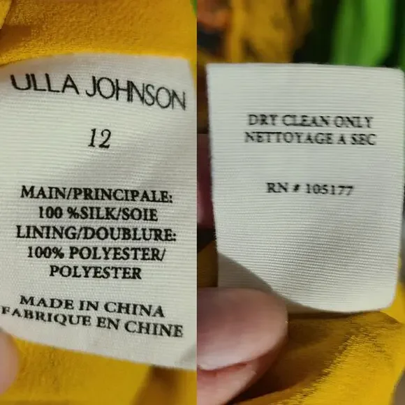 NWOT Ulla Johnson Maya Floral Waterlily Midi Dress size 12 - Picture 12 of 13